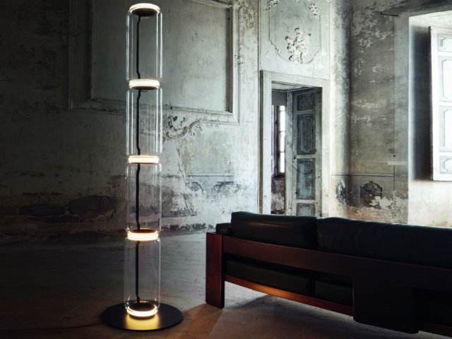 Итальянский светильник от Flos - Noctambule Floor 4 High Cylinder Big Base