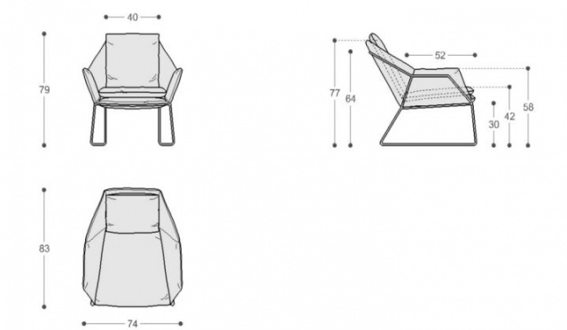 Итальянское кресло Saba New York Armchair
