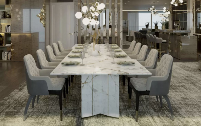 Итальянский стол ALGERONE RECTANGULAR DINING TABLE от  LUXXU