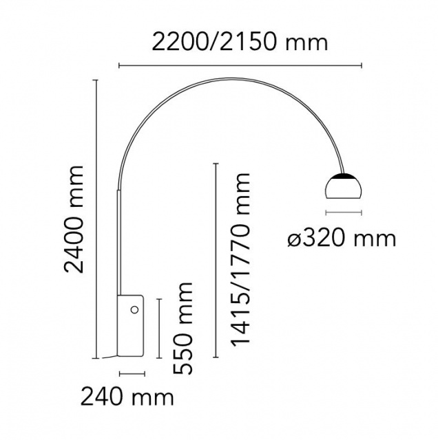 Итальянский светильник от Flos - Arco Led