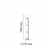 Итальянский светильник Noctambule Floor 3 High Cylinder Bowl Big Base