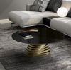 Итальянский журнальный стол Eforma - ROTOLO LOW_glass top Итальянский журнальный стол Eforma - ROTOLO LOW_glass top