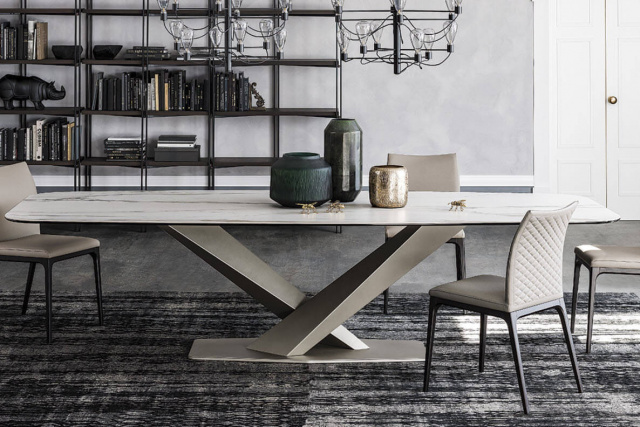 Итальянский стол Cattelan Italia Stratos Crystalart