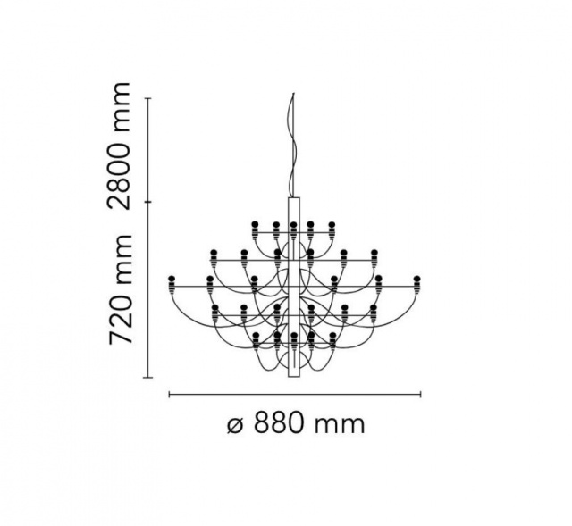 Итальянский светильник от Flos - 2097/30 (frosted bulbs)