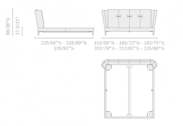 Итальянская кровать Bretagne Bed от Poltrona Frau