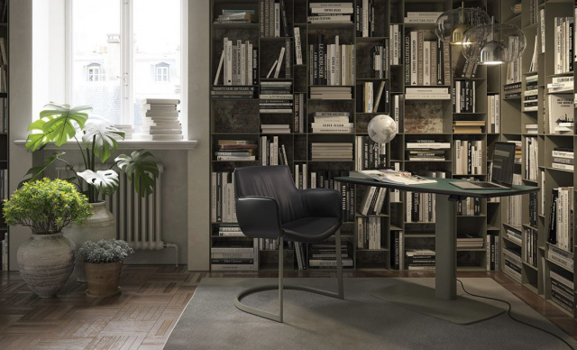 Итальянский письменный стол RUNNER Leather от Cattelan Italia
