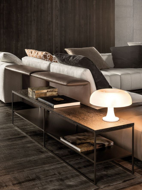 Итальянский журнальный столик Calder "Bronze" Side Tables от Minotti