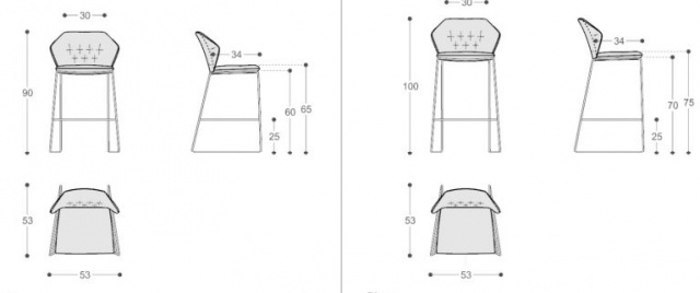 Итальянский стул Saba  New York Stool