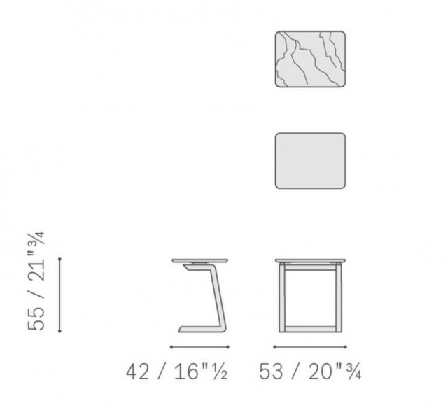 Итальянский журнальный столик Fidelio Small Table - 53x42x55cm