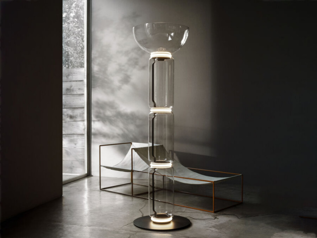 Итальянский светильник Noctambule Floor 3 High Cylinder Bowl Big Base